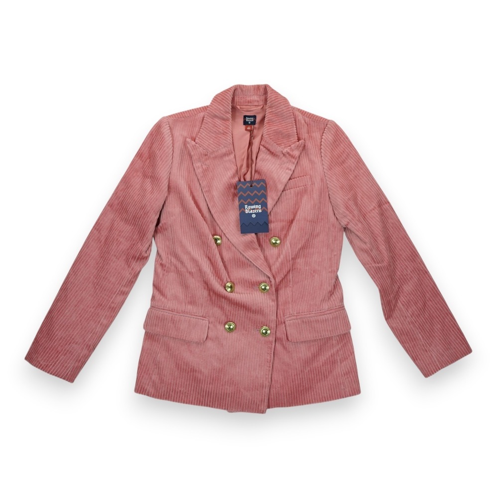 NWT Rowing Blazers x Target Pink‎ Corduroy Double Breasted Blazer Size XS